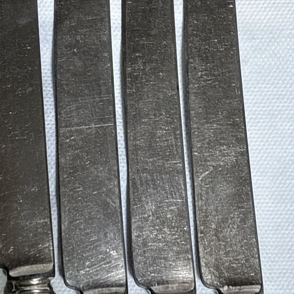 6 Louis XVI Atq Oneida Community Plate Silver Plated Dinner Knifes No Monogram